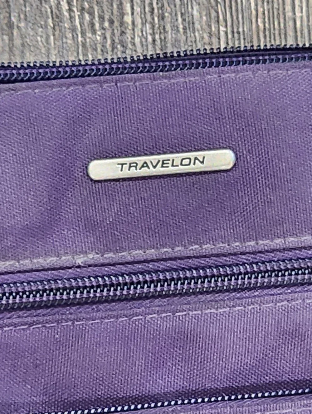 TRAVELON | Anti-Theft Classic North/South Crossbody Shoulder Bag  L| Purple - Picture 3 of 11